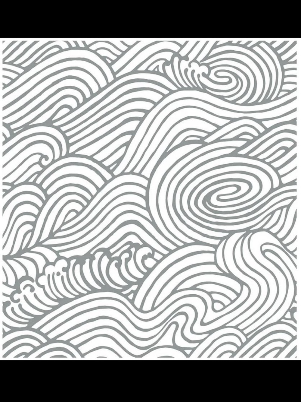 Contemporary Gray Wave Pattern Wallpaper - Elegant Wall Decor